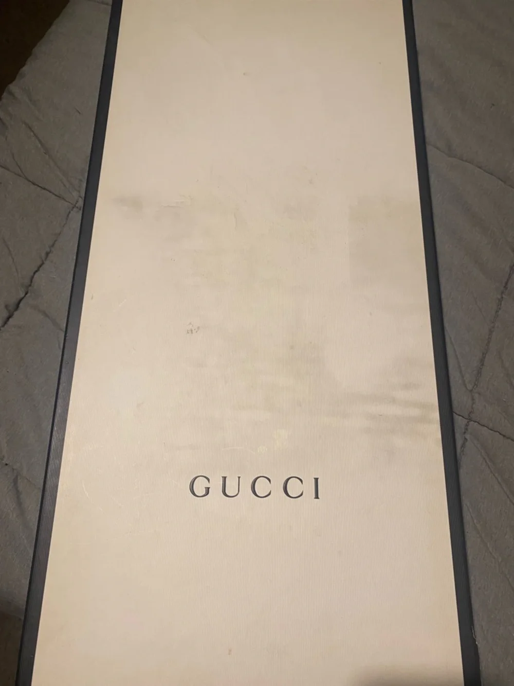 Gucci Beige Monogram Knee-High Lace-Up Heel Boot - Picture 5 of 5